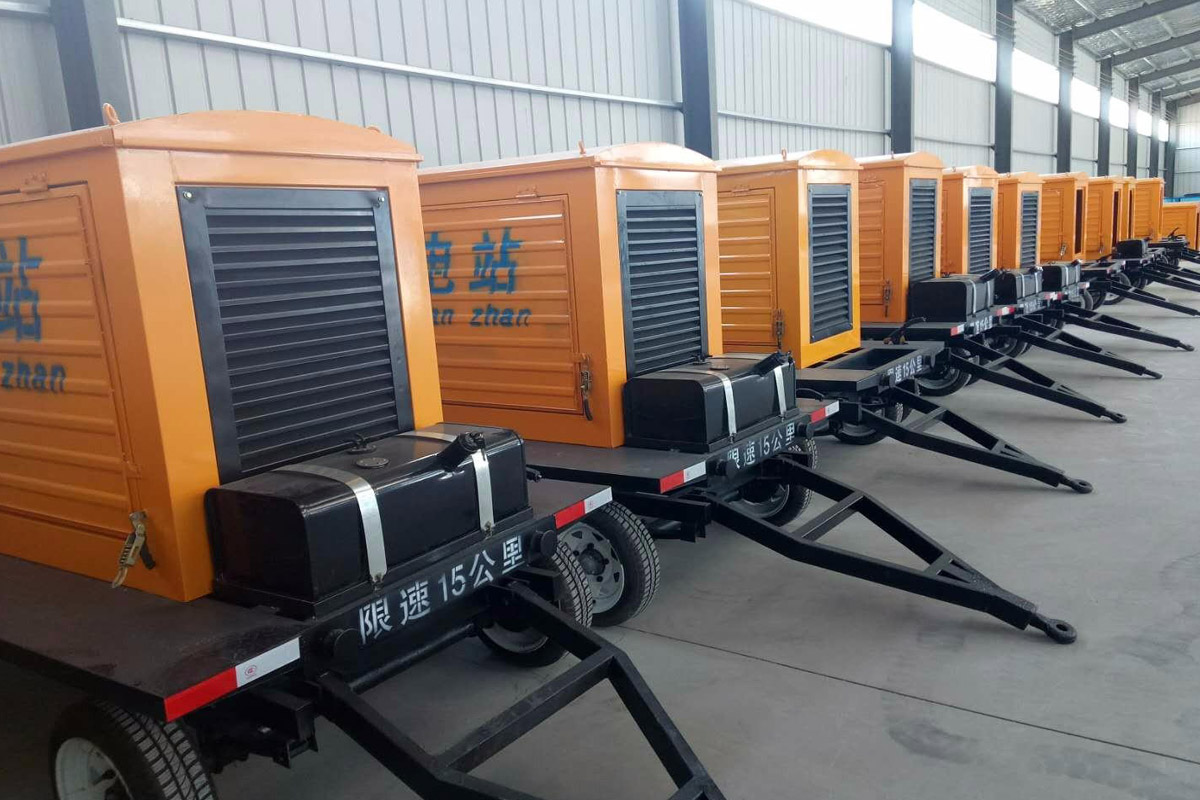 米易发电机租赁施工现场